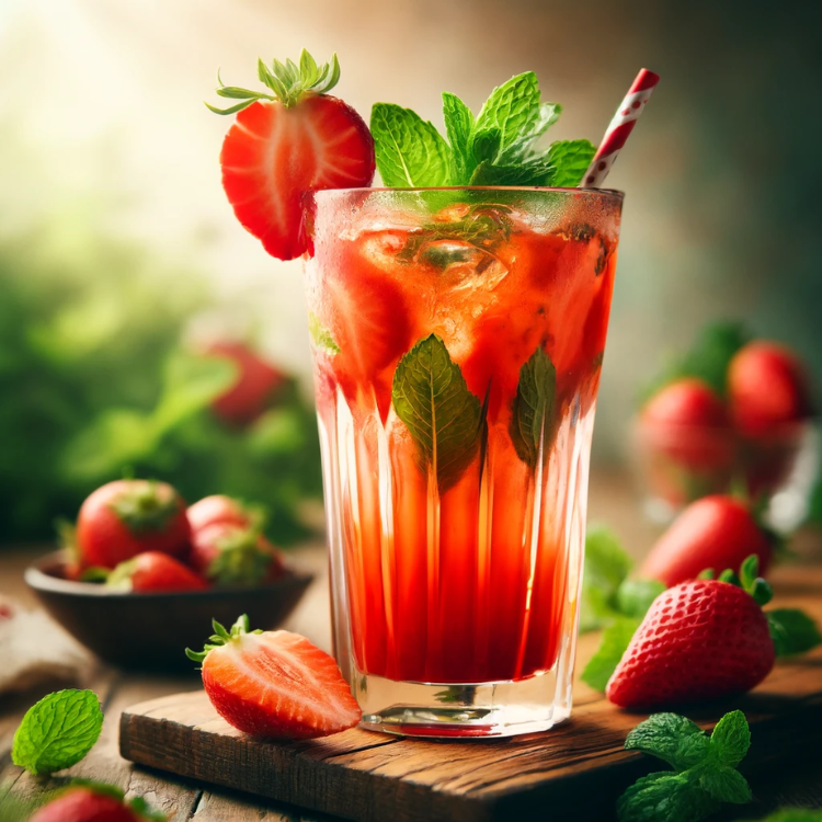 Strawberry Mojito Coffee Cocktail